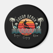 Retro Cocoa Beach Magnet (Vorne)