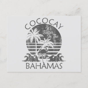 Retro CocoCay Bahamas Postkarte Urlaub Kreuzfahrt