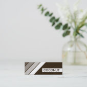 Retro COCONUT Mini Visitenkarte (Stehend Vorderseite)