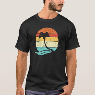 Retro Coconut Tree Vintager Sonnenuntergang Palm B T-Shirt