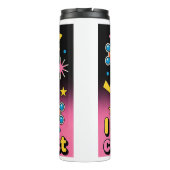 Retro Coffee Addict Thermal Tumbler - Funny Cartoo Thermosbecher (Rückseite)