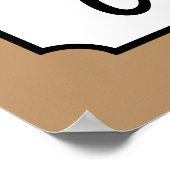 Retro Coffee Art Poster Print (Ecke)