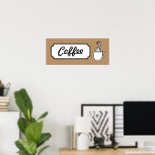 Retro Coffee Art Poster Print (Heimbüro)