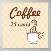Retro Coffee Art Poster Print (Vorne)