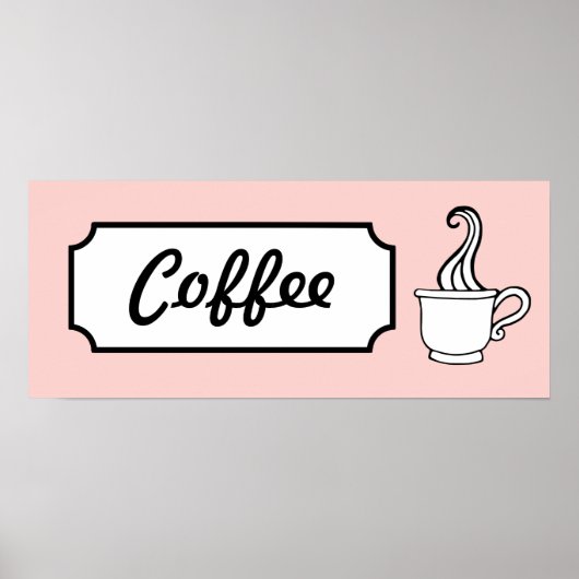 Retro Coffee Art Poster Print (Vorne)