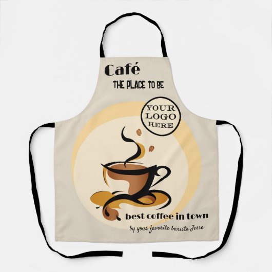 Retro Coffee Barista Schürze (Vorderseite)