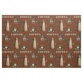 Retro Coffee Cafe Pattern Stoff (Fat Quarter (45,7 x 55,9 cm))