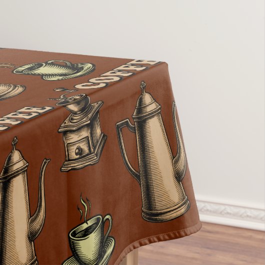 Retro Coffee Cafe Pattern Tischdecke (Beispiel)