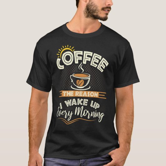 Retro Coffee Caffeine Apparel T-Shirt (Vorderseite)