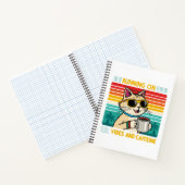 Retro Coffee Cat Vibes - Funny Caffeine Lover Notizblock (Innenseite)
