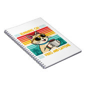 Retro Coffee Cat Vibes - Funny Caffeine Lover Notizblock (Rechte Seite)