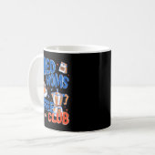 Retro Coffee Club müder Mütter Lustiges Mütterlebe Kaffeetasse (Vorderseite Links)