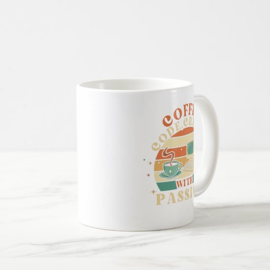Retro Coffee Code Create Passion Programmer Mug Kaffeetasse (VorderseiteRechts)