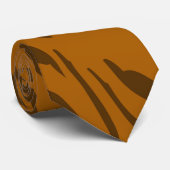 Retro Coffee Colour Muster Zebra Abstrakte Kunst Krawatte (Gerollt)