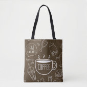 Retro Coffee Cup Muster - Perfekt für Barista Tasche (Vorderseite)