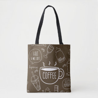 Retro Coffee Cup Muster - Perfekt für Barista Tasche
