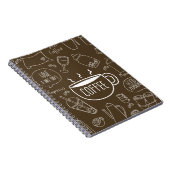 Retro Coffee Cup Muster Tasse - Perfekt für Barist Notizblock (Rechte Seite)