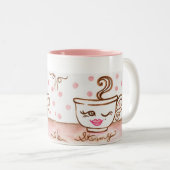 Retro Coffee Cup-Tasse Zweifarbige Tasse (VorderseiteRechts)