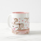 Retro Coffee Cup-Tasse Zweifarbige Tasse (Vorderseite Links)