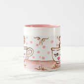 Retro Coffee Cup-Tasse Zweifarbige Tasse (Mittel)