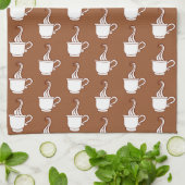 Retro Coffee Cups Kitchen Towel Geschirrtuch (Gefaltet)