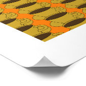 Retro Coffee Cups Pop Art Poster (Ecke)