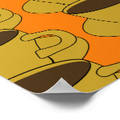 Retro Coffee Cups Pop Art Poster (Ecke)