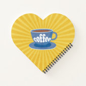 Retro Coffee Design Notebook Notizblock (Rückseite)