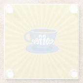 Retro Coffee Design Untersetzer (Rückseite)