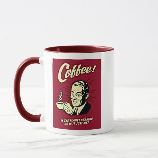 Retro Coffee Drink Man Tasse (Links)