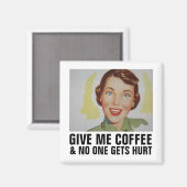 RETRO COFFEE FRAMAN MAGNET (Vorderseite/Rückseite)