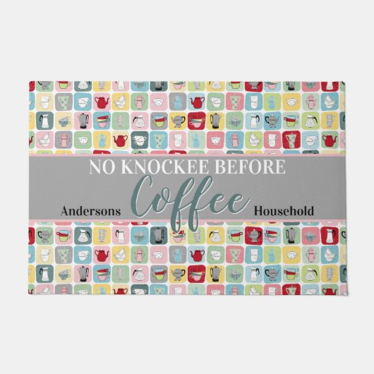 Retro Coffee Fußmatte (Vorderseite)