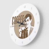 Retro Coffee Große Wanduhr (Winkel)
