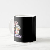 Retro Coffee Is My Valentine Latte Women Girls Cof Kaffeetasse (Vorderseite Links)