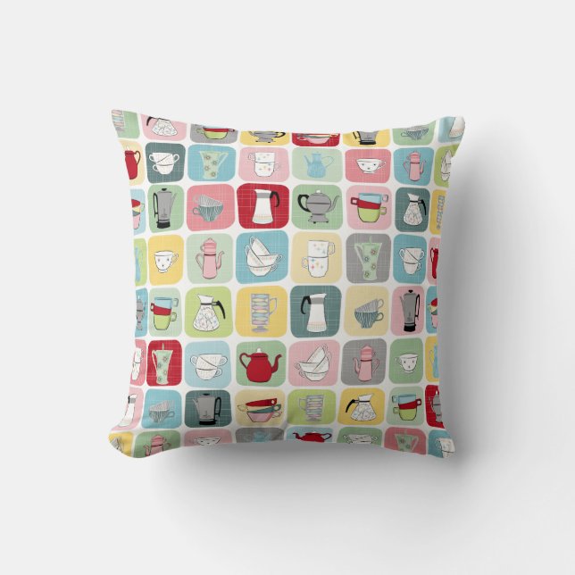 Retro Coffee Kissen (Vorderseite)
