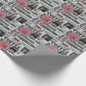 retro coffee kitchen pattern for espresso latte geschenkpapier (Ecke)