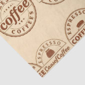 Retro Coffee Labels & Briefmarke Tissue Paper Seidenpapier (Detail)