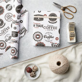Retro-Coffee-Labels Geschenkpapier
