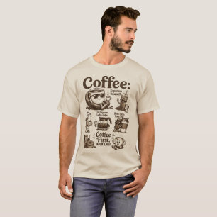 Retro-Coffee-Liebhaber Lustiger Retro-Coffee-Carto T-Shirt