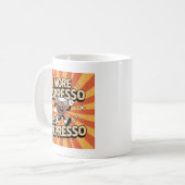Retro Coffee Lover Design mit Coffein Vibes Kaffeetasse (Vorderseite Links)