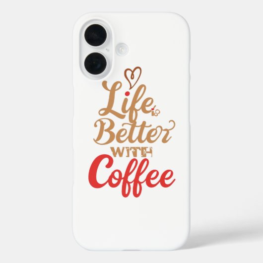 Retro Coffee Lover Typography Case-Mate iPhone Hülle (Rückseite)