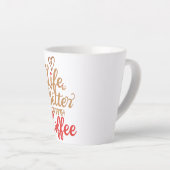 Retro Coffee Lover Typography Milchtasse (Rechte Ecke)