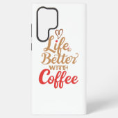 Retro Coffee Lover Typography Samsung Galaxy Hülle (Rückseite)