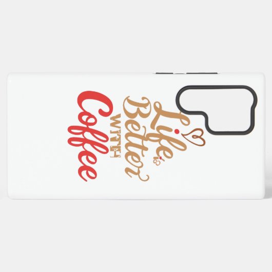 Retro Coffee Lover Typography Samsung Galaxy Hülle (Rückseite (Horizontal))
