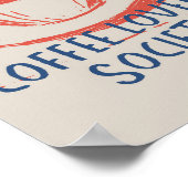 Retro Coffee Lovers Kitchen Café Quote Club Poster (Ecke)