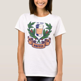 Retro Coffee Pflanze and Cup T-Shirt
