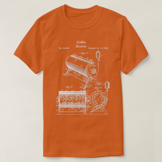 Retro Coffee Roaster - Dark Roast Bean Roasting T-Shirt (Design vorne)