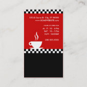 Retro-Coffee-Schachbretter Treuekarte (Rückseite)