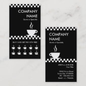 Retro-Coffee-Schachbretter Treuekarte (Vorne/Hinten)