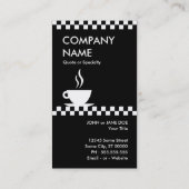 Retro-Coffee-Schachbretter Treuekarte (Rückseite)